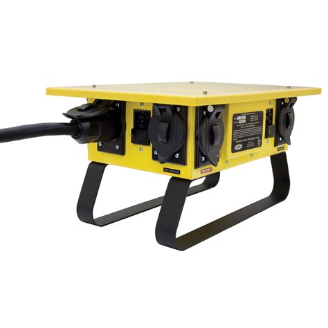 jobsite power distribution box|50a temporary power distribution box.